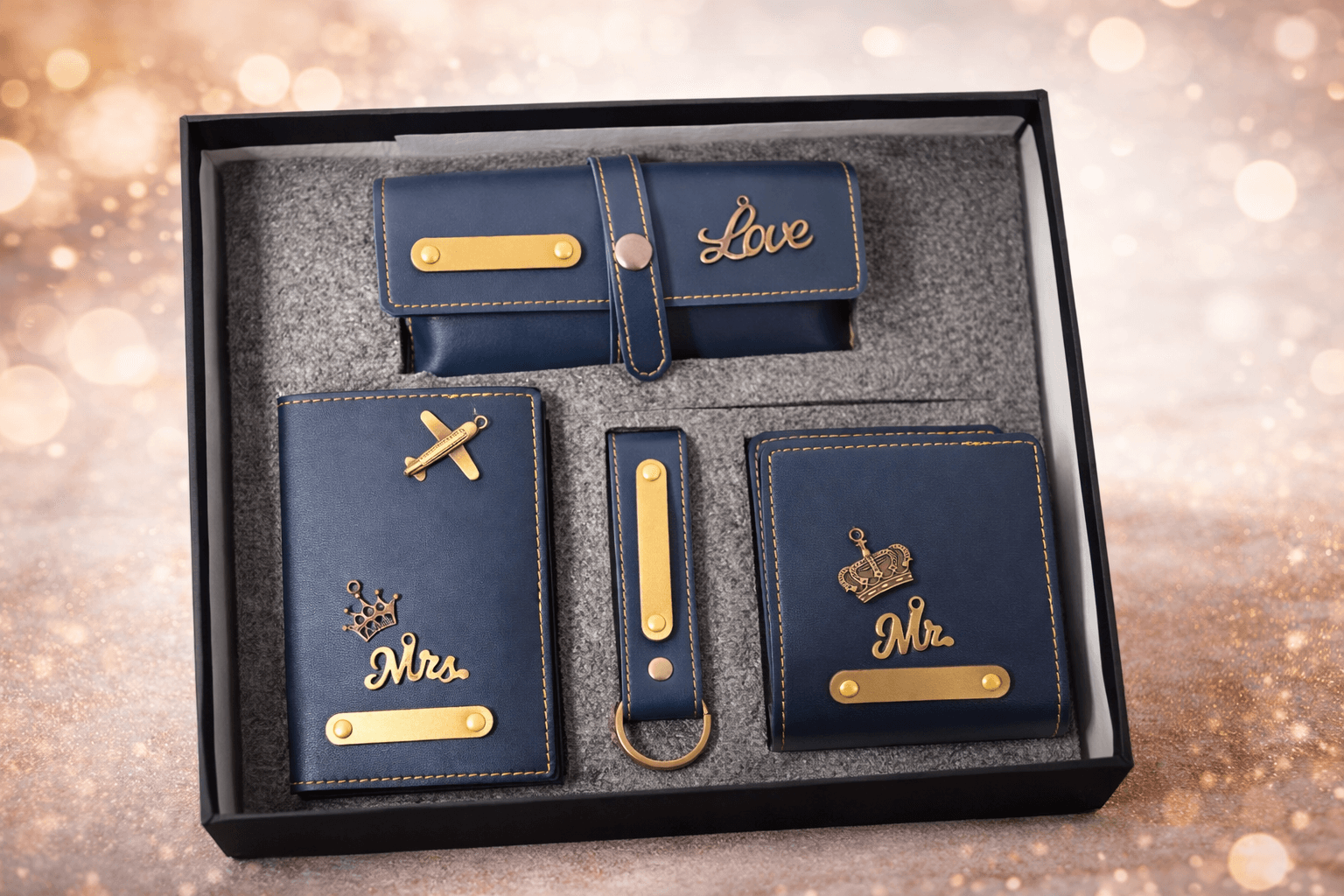Personalized engraved premium gift hamper set